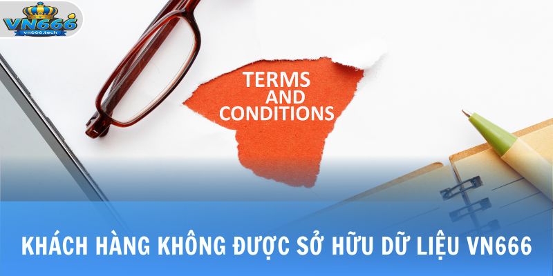 Điều Khoản Sử Dụng VN666 2 Khách hàng không được sở hữu dữ liệu VN666
